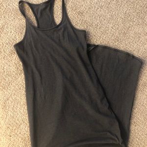 Lululemon refresh maxi dress sz 4 heathered black